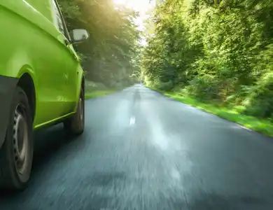 Scenic Green Van